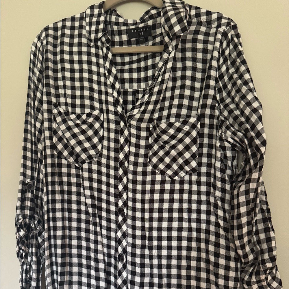 Oversized style button up